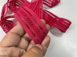 BH strop elastik - lækker kvalitet i mørk pink, 30 mm